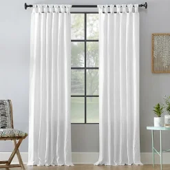 Archaeo Sarro Washed Cotton Tab Top Light-Filtering Single Curtain Panel
