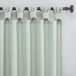 Archaeo Sarro Washed Cotton Tab Top Light-Filtering Single Curtain Panel