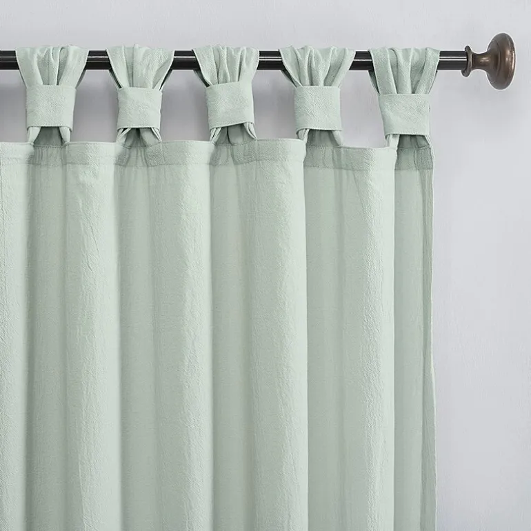 Archaeo Sarro Washed Cotton Tab Top Light-Filtering Single Curtain Panel