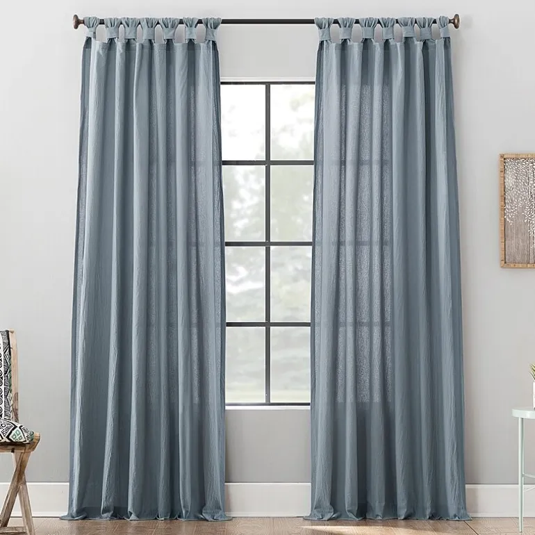 Archaeo Sarro Washed Cotton Tab Top Light-Filtering Single Curtain Panel