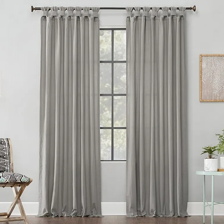 Archaeo Sarro Washed Cotton Tab Top Light-Filtering Single Curtain Panel
