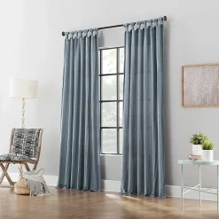 Archaeo Sarro Washed Cotton Tab Top Light-Filtering Single Curtain Panel
