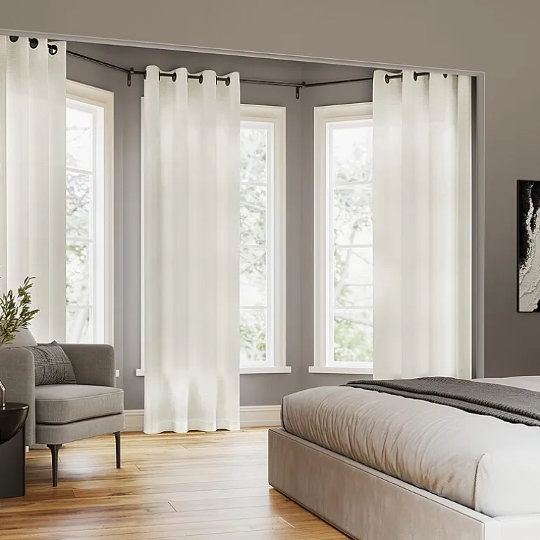 Archaeo Vail Grommet Top Sheer Single Curtain Panel