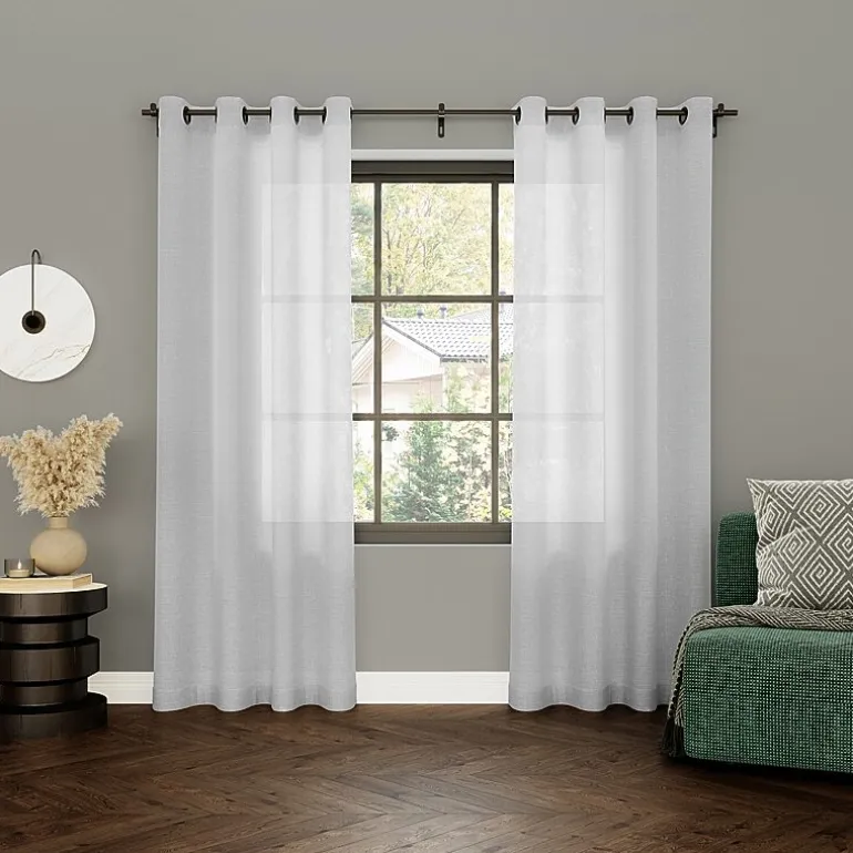 Archaeo Vail Grommet Top Sheer Single Curtain Panel