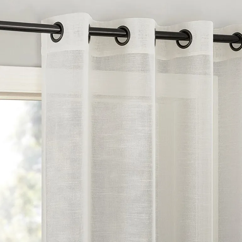 Archaeo Vail Grommet Top Sheer Single Curtain Panel