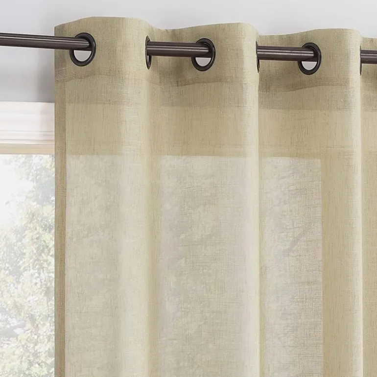 Archaeo Vail Grommet Top Sheer Single Curtain Panel