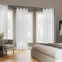 Archaeo Vail Grommet Top Sheer Single Curtain Panel