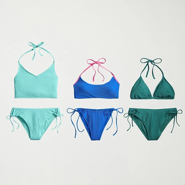 Arizona Adjustable Straps Juniors Triangle Bikini Swimsuit Top