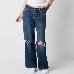 Arizona Airy Drape Womens Juniors Short Low Rise Baggy Fit Jean