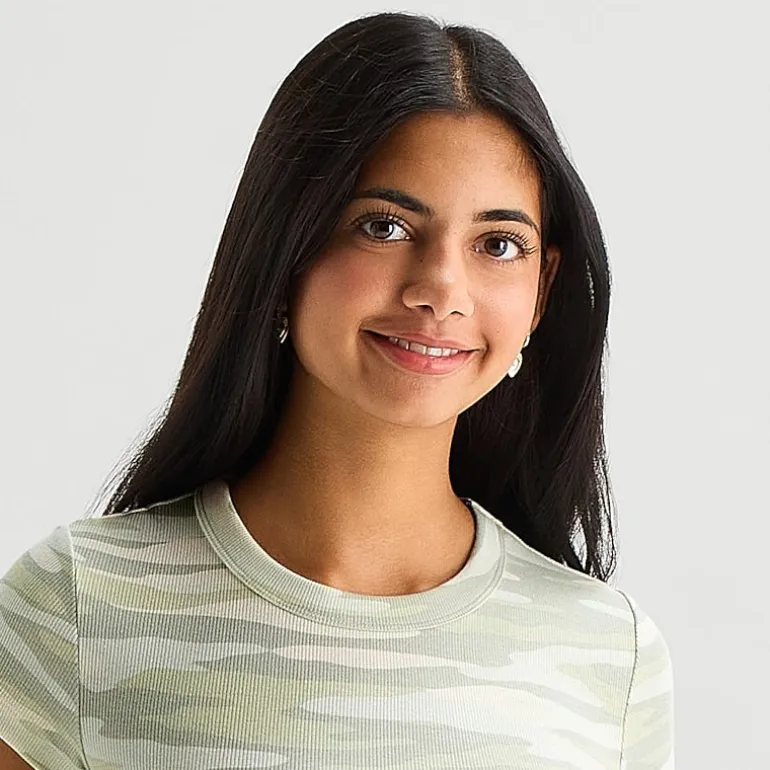 Arizona Baby Womens Juniors Crew Neck Short Sleeve T-Shirt