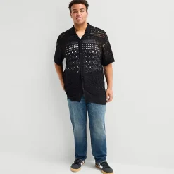 Arizona Big and Tall Mens Crew Neck Short Sleeve Polo Sweater