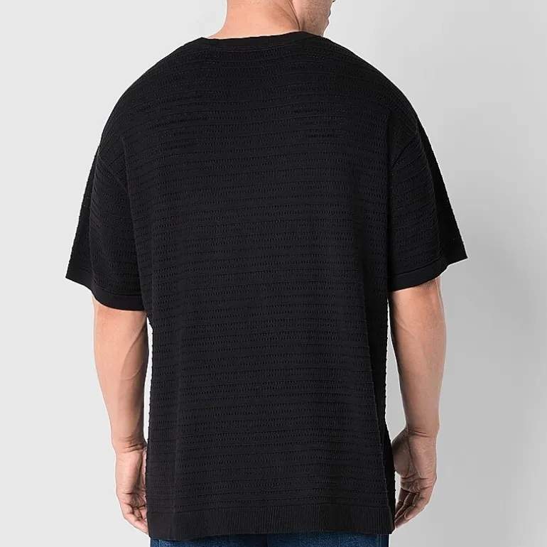 Arizona Big and Tall Mens Crew Neck Short Sleeve Pullover Sweater