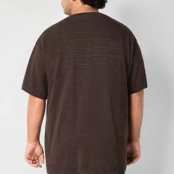Arizona Big and Tall Mens Crew Neck Short Sleeve Pullover Sweater