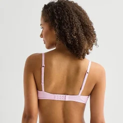 Arizona Body Cotton with Lace Unlined Balconette Bra