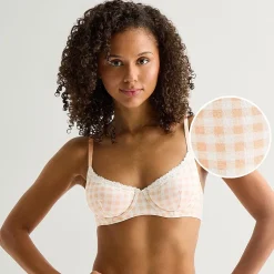 Arizona Body Cotton with Lace Unlined Balconette Bra