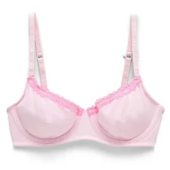 Arizona Body Cotton with Lace Unlined Balconette Bra
