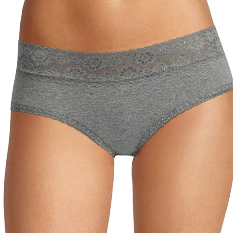 Arizona Body Cotton with Lace Hipster Panty