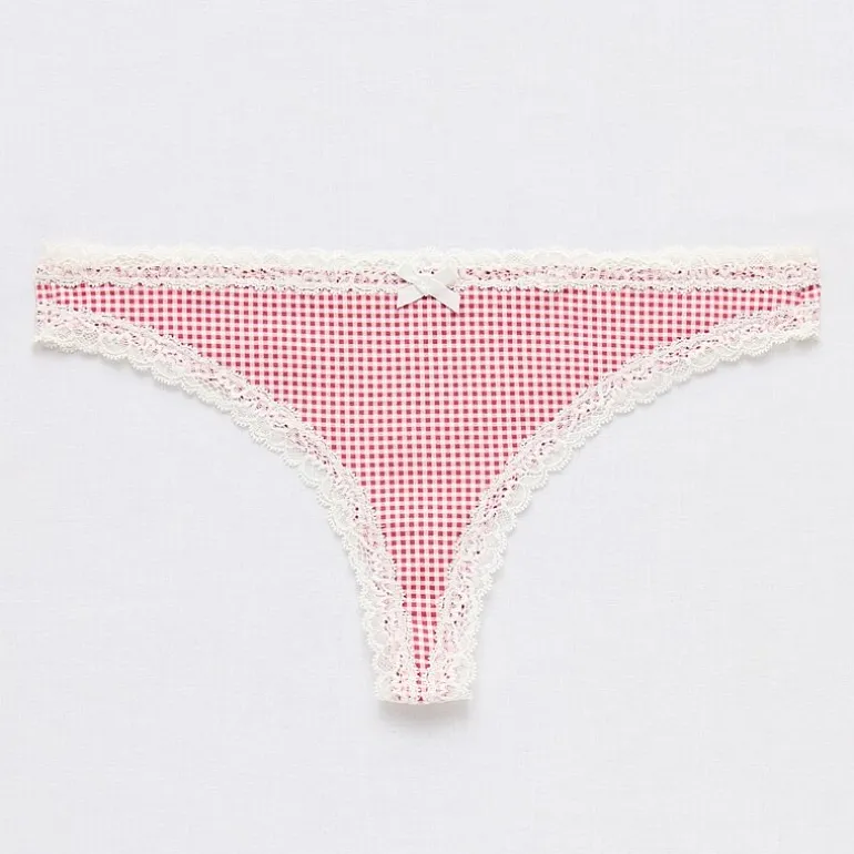 Arizona Body Cotton with Lace Thong
