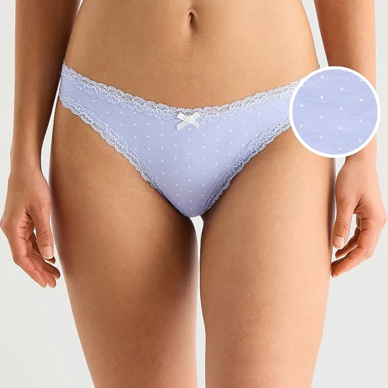 Arizona Body Cotton with Lace Thong