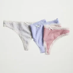 Arizona Body Cotton with Lace Thong