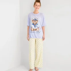 Arizona Body Womens Crew Neck Short Sleeve Juniors Pajama Top