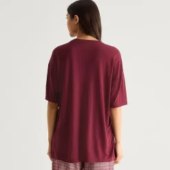 Arizona Body Womens Round Neck Short Sleeve Juniors Pajama Top