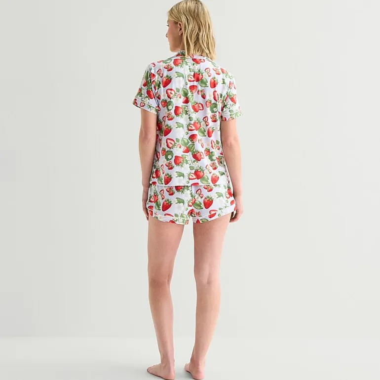 Arizona Body Womens Short Sleeve 2-pc. Juniors Pajama Set