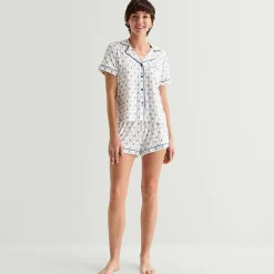 Arizona Body Womens Short Sleeve 2-pc. Juniors Pajama Set