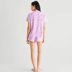 Arizona Body Womens Short Sleeve 2-pc. Juniors Pajama Set