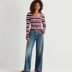 Arizona Curvy Womens Juniors Low Rise Baggy Fit Jean
