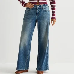 Arizona Curvy Womens Juniors Low Rise Baggy Fit Jean