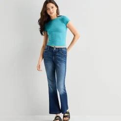 Arizona Curvy Womens Juniors High Rise Bootcut Jean