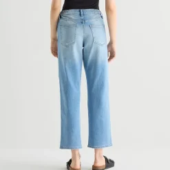 Arizona Curvy Womens Juniors Low Rise Straight Leg Jean
