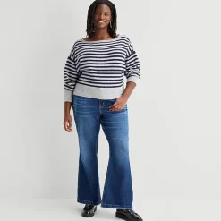 Arizona Curvy Womens Juniors Plus High Rise Bootcut Jean