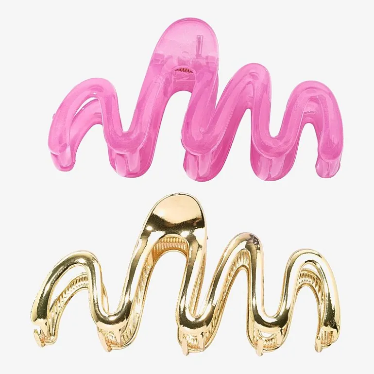 Arizona Gold Tone & Purple Wavy 2-pc. Hair Clip