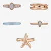 Arizona Gold Tone Starfish Womens Ring Set