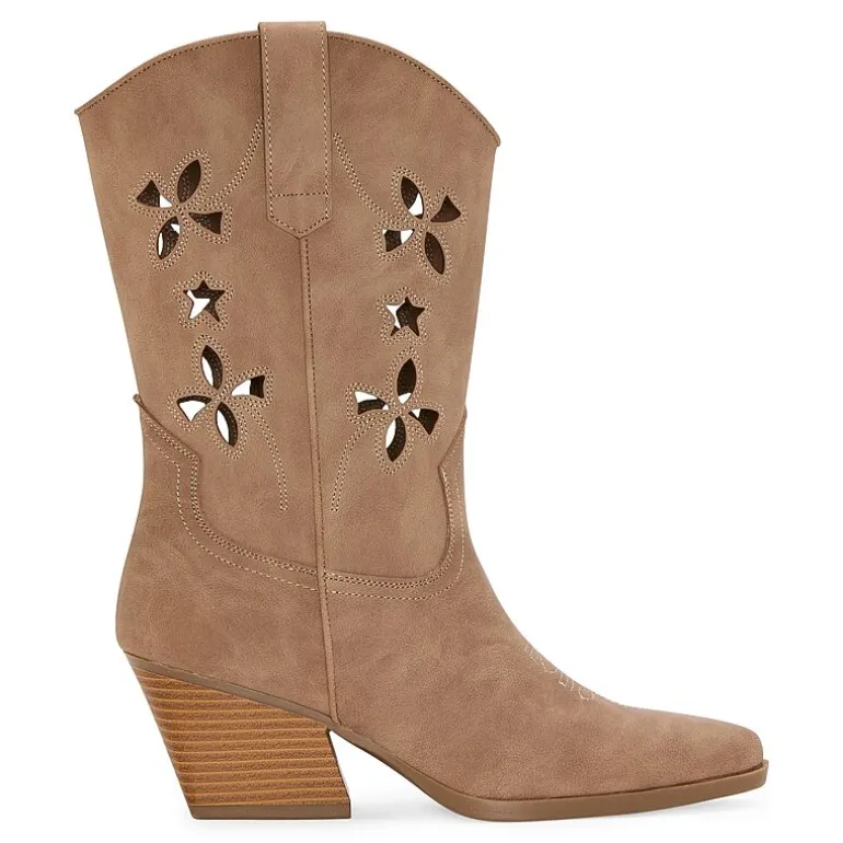 Arizona Jean Co Womens Venus Stacked Heel Cowboy Boots