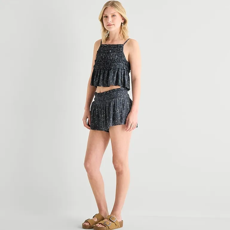 Arizona Juniors Womens Mid Rise Juniors Soft Short