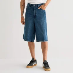 Arizona Mens Baggy Skater Fit 16" Denim Short