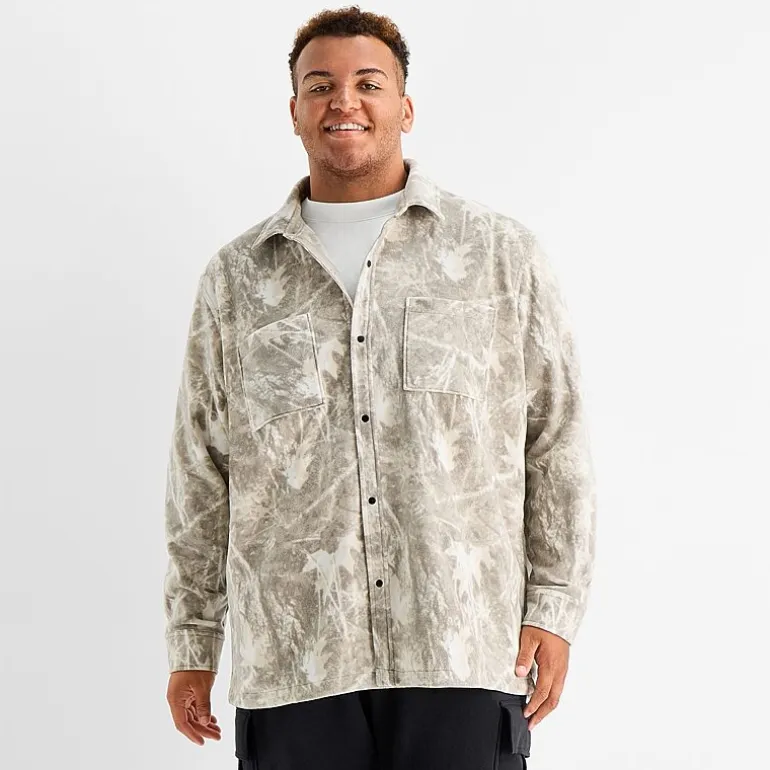 Arizona Mens Big and Tall Polar Fleece Shacket