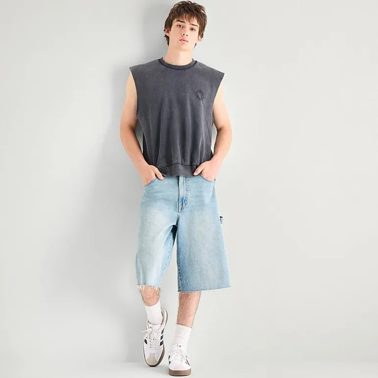 Arizona Mens Crew Neck Fleece Sleeveless Tank Top