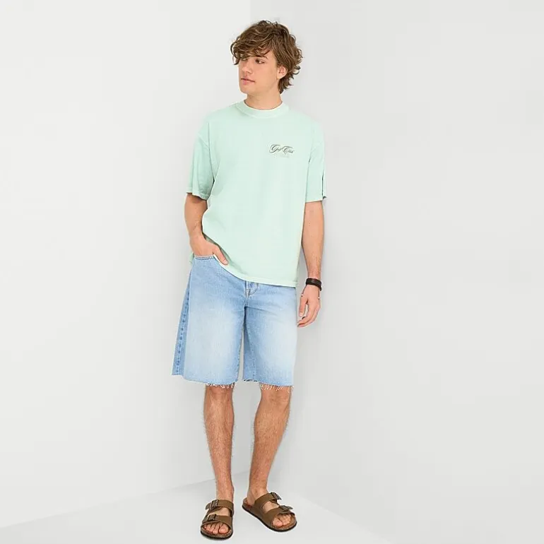 Arizona Mens Crew Neck Short Sleeve Boxy Fit Graphic T-Shirt