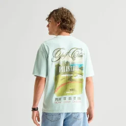 Arizona Mens Crew Neck Short Sleeve Boxy Fit Graphic T-Shirt