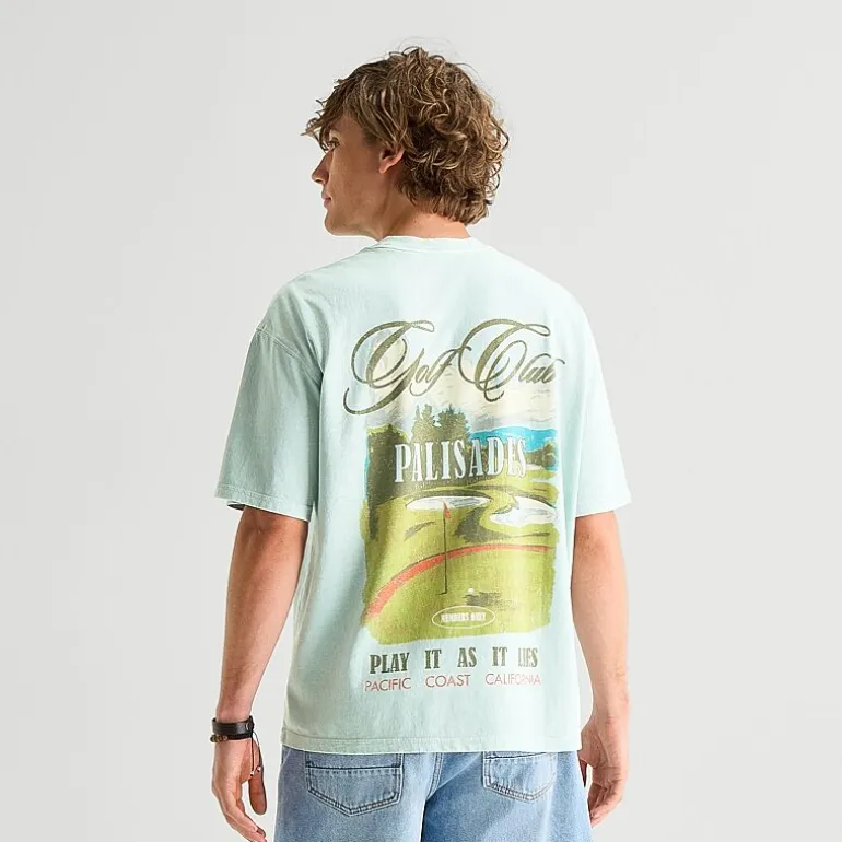 Arizona Mens Crew Neck Short Sleeve Boxy Fit Graphic T-Shirt