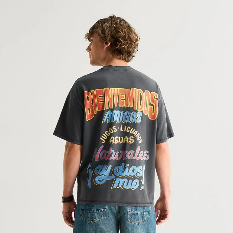 Arizona Mens Crew Neck Short Sleeve Boxy Fit Graphic T-Shirt
