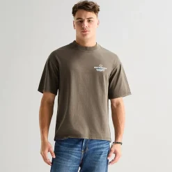Arizona Mens Crew Neck Short Sleeve Boxy Fit Graphic T-Shirt