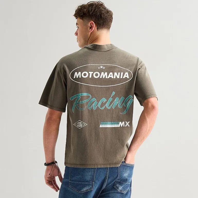 Arizona Mens Crew Neck Short Sleeve Boxy Fit Graphic T-Shirt