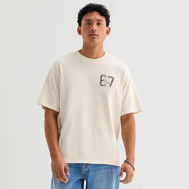 Arizona Mens Crew Neck Short Sleeve Relaxed Fit Graphic T-Shirt