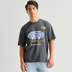 Arizona Mens Crew Neck Short Sleeve Boxy Fit Graphic T-Shirt