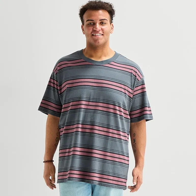 Arizona Mens Crew Neck Short Sleeve Big and Tall T-Shirt